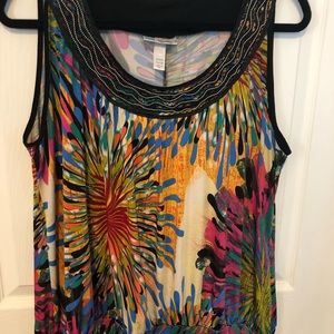 💥💥Dress Barn. Fun-splashed, colorful tank top.